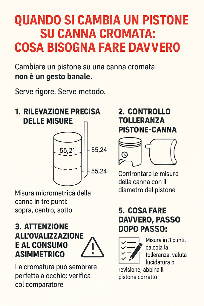 Cambio pistone su canna cromata - istruzioni e consigli.