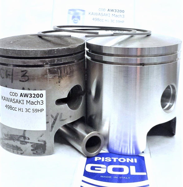 Pistone KAWASAKI 500 H1 Mach I-III 3cyl 1969-'77 - Gol piston