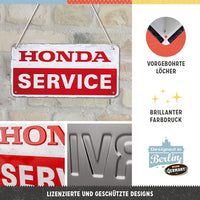 Cartello in metallo Honda 10x20 mm