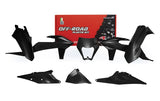 RACETECH KIT PLASTICHE 6 PEZZI CON COPERCHIO LATERALE FILTRO ARIA E MASCHERINA FARO KTM REPLICA