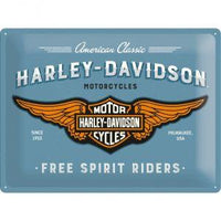 Cartello 30 x 40 cm Harley-Davidson - Logo Blue