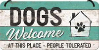 Cartello con filo Dogs Welcome