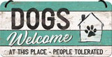 Cartello con filo Dogs Welcome