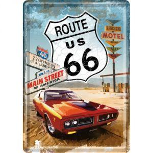 Cartolina in Metallo Route 66