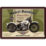 Cartolina in Metallo Harley American