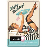 Cartolina in Metallo Happy Birthday '50
