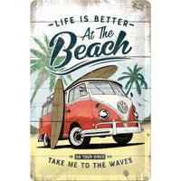 Cartello 20x30 VW Bulli - Beach