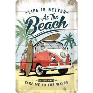 Cartello 20x30 VW Bulli - Beach