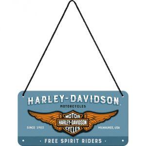 Cartello con filo Harley-Davidson - Logo Blue