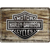 Cartolina in Metallo Harley