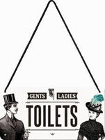 Cartello con filo Toilets