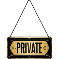 Cartello con filo Private