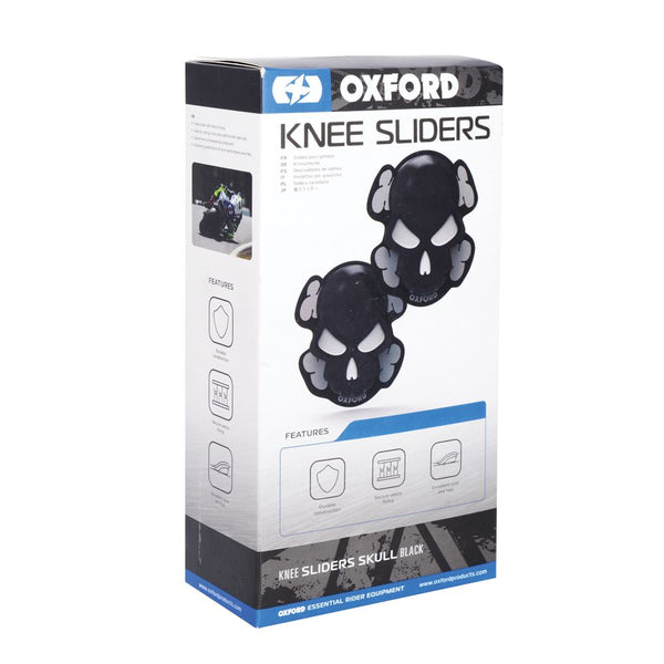 Saponette per Tuta Moto con Teschio Nero (Coppia)