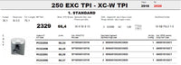 Pistone  KTM 250 EXC TPI - XC-W TPI. Anni 2018 in poi. Meteor