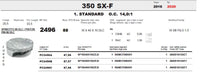 PISTONE KTM 350 SX-F 2016-2022 / 350 EXC-F 2020-2022. Meteor