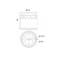 Filtro Olio APRILIA CAPONORD 1200cc/GILERA FUOCO 500cc (OK565)