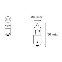 Lampada R5W BA15S 18X37mm 12V 5W