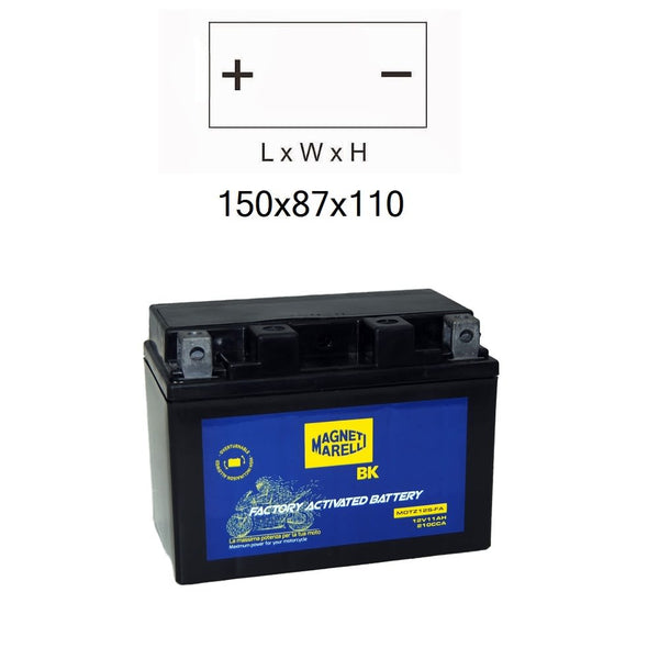 Batteria MOTZ12S Sigillata Precaricata