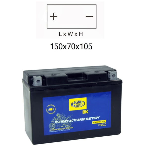 Batteria MOT9B Sigillata Precaricata