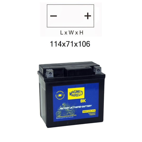 Batteria MOTX5L Sigillata Precaricata