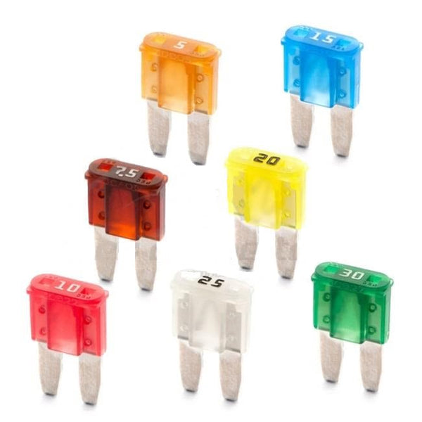 Confezione 10 Pz. Fusibili Mini (10mm) ( 5-7,5-10-15-20-25-30 Amp.)