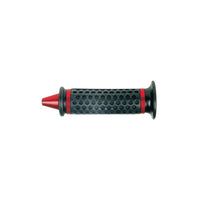 Manopole KONIK (Coppia) - 115/130mm, Gomma/Alluminio, Nero/Rosso