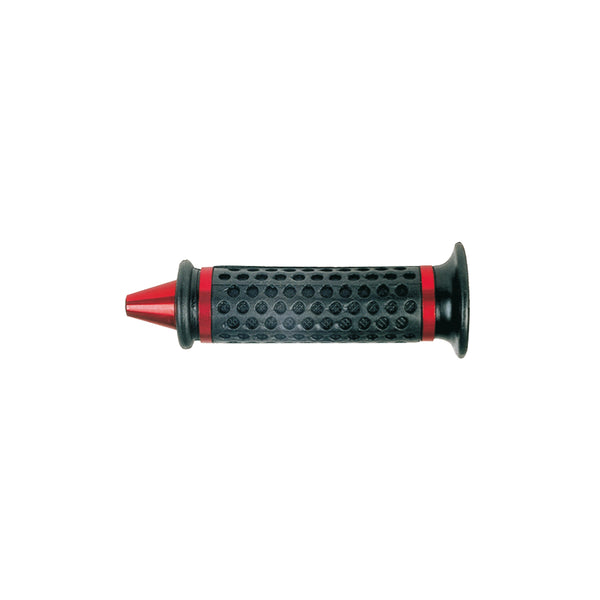 Manopole KONIK (Coppia) - 115/130mm, Gomma/Alluminio, Nero/Rosso