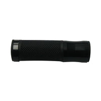 Manopole SPORT (Coppia) - 115mm, Gomma/Alluminio, Aperta, Nero/Nero
