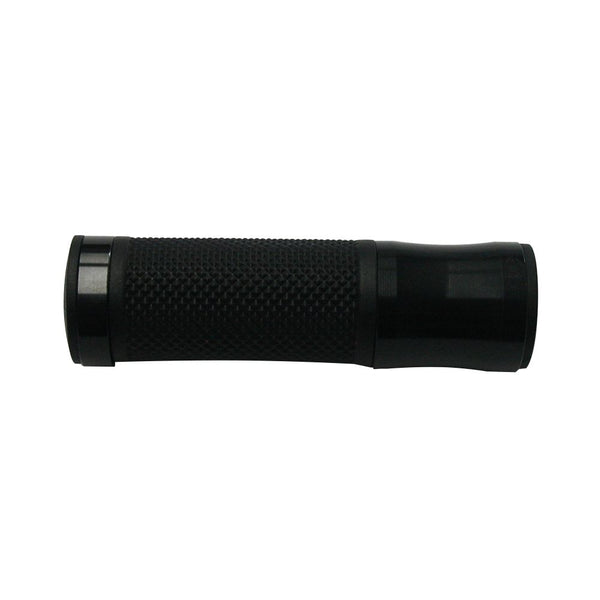Manopole SPORT (Coppia) - 115mm, Gomma/Alluminio, Aperta, Nero/Nero