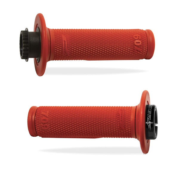 Manopole Mx 709-107 - Con Sistema Lock-on - Rosso Senza Foro