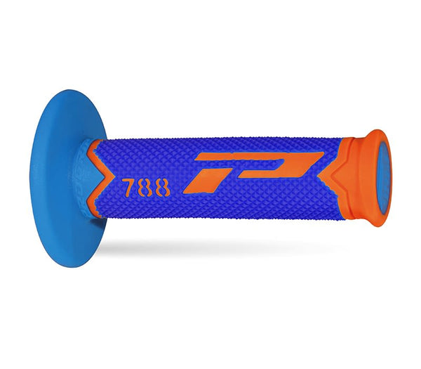 Manopole Mx 788-282 - Tripla Densità - Arancio/Blu/Azzurro Senza Foro