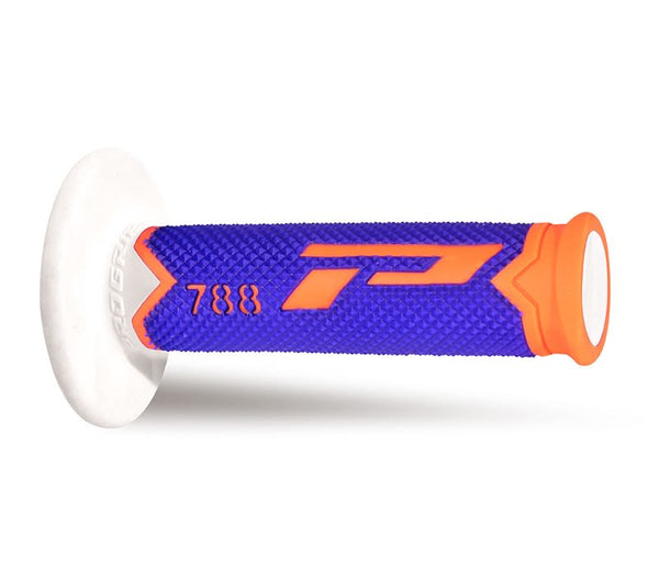 Manopole Mx 788-284 - Tripla Densità - Arancio/Blu/Bianco Senza Foro