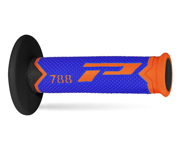Manopole Mx 788-283 - Tripla Densità - Arancio/Blu/Nero Senza Foro