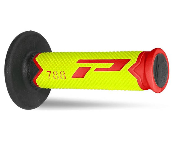 Manopole Mx 788-228 - Tripla Densità - Rosso/Giallo/Nero Senza Foro