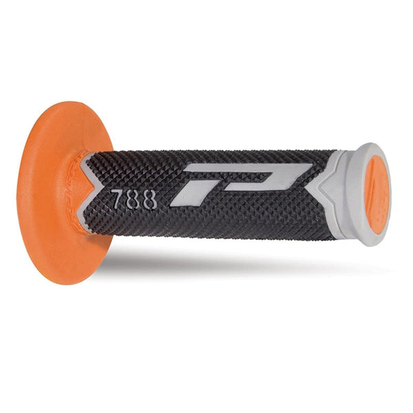 Manopole Mx 788-211 - Tripla Densità - Grigio/Nero/Arancio Senza Foro