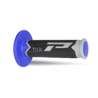 Manopole Mx 788-213 - Tripla Densità - Grigio/Nero/Blu Senza Foro