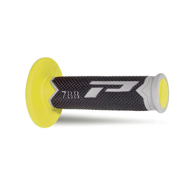 Manopole Mx 788-210 - Tripla Densità - Grigio/Nero/Giallo Senza Foro