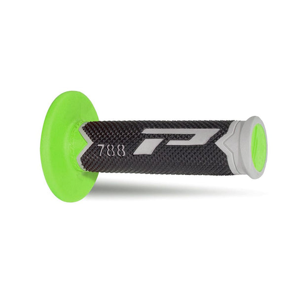 Manopole Mx 788-212 - Tripla Densità - Grigio/Nero/Verde Senza Foro