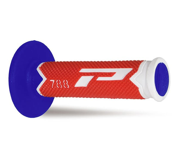 Manopole Mx 788-226 - Tripla Densità - Bianco/Rosso/Blu Senza Foro