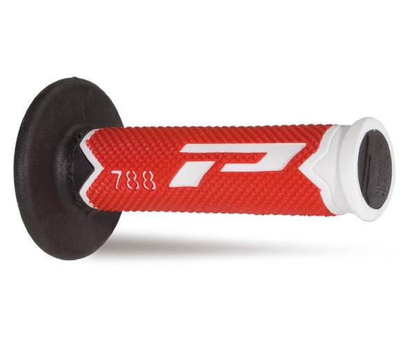Manopole Mx 788-216 - Tripla Densità - Bianco/Rosso/Nero Senza Foro