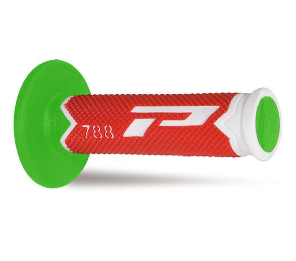 Manopole Mx 788-190 - Doppia Densità - Bianco/Rosso/Verde Senza Foro