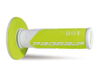 Manopole Mx 801-244 - Doppia Densità - Bianco/Giallo Fluo Senza Foro