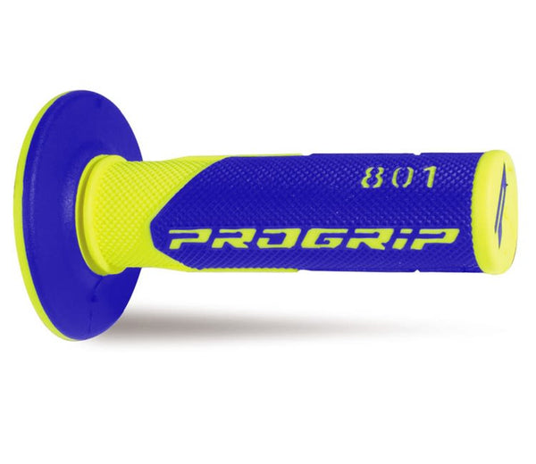 Manopole Mx 801-252 - Doppia Densità - Giallo Fluo/Blu Senza Foro