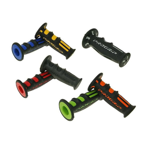 Manopole Scooter 601-150 - Doppia Densità - Blu/Nero Senza Foro
