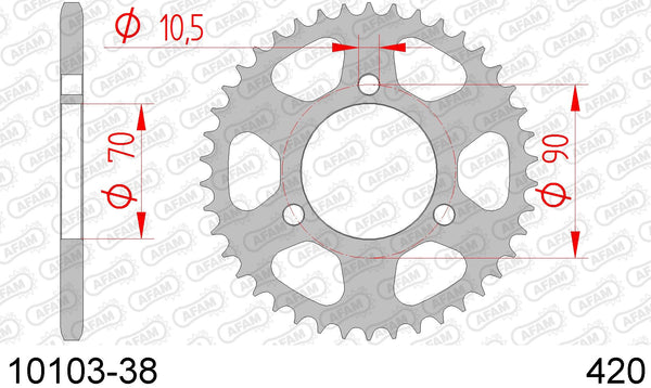 Corona AFAM 10103-38 in acc. passo 420