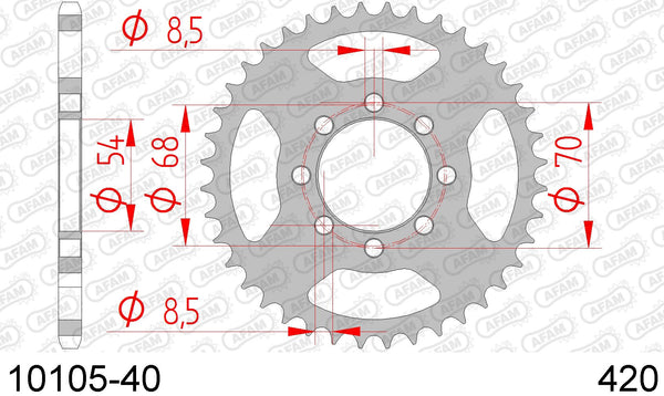 Corona AFAM 10105-40 in acc. passo 420