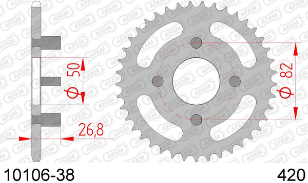 Corona AFAM 10106-38 in acc. passo 420