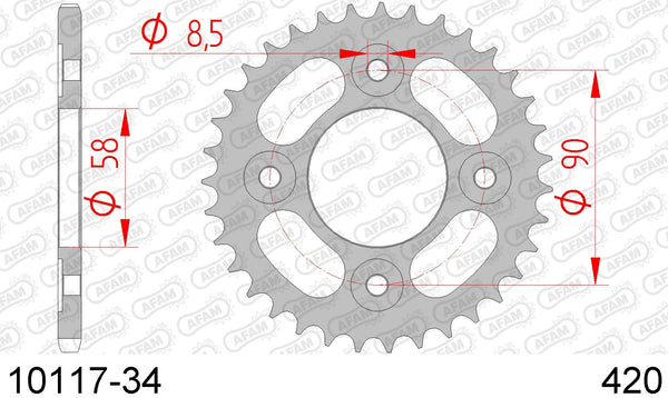 Corona AFAM 10117-34 in acc. passo 420