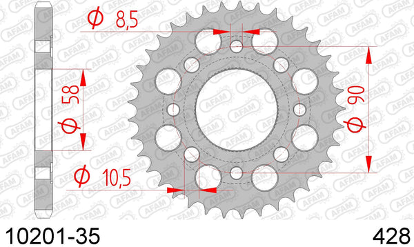 Corona AFAM 10201-35 in acc. passo 428