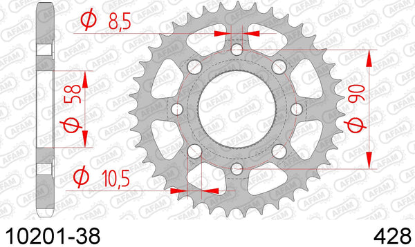 Corona AFAM 10201-38 in acc. passo 428